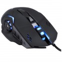 Mouse Gamer Galatica 2400 Dpi Led Azul Cabo Usb 1,8 Metros Trançado